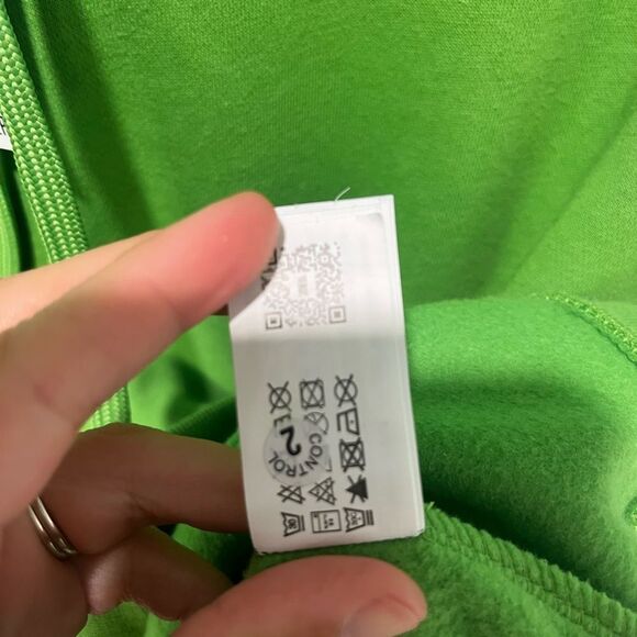 ZARA Bright Green Hoodie Sweatshirt L NWT - Picture 6 of 7